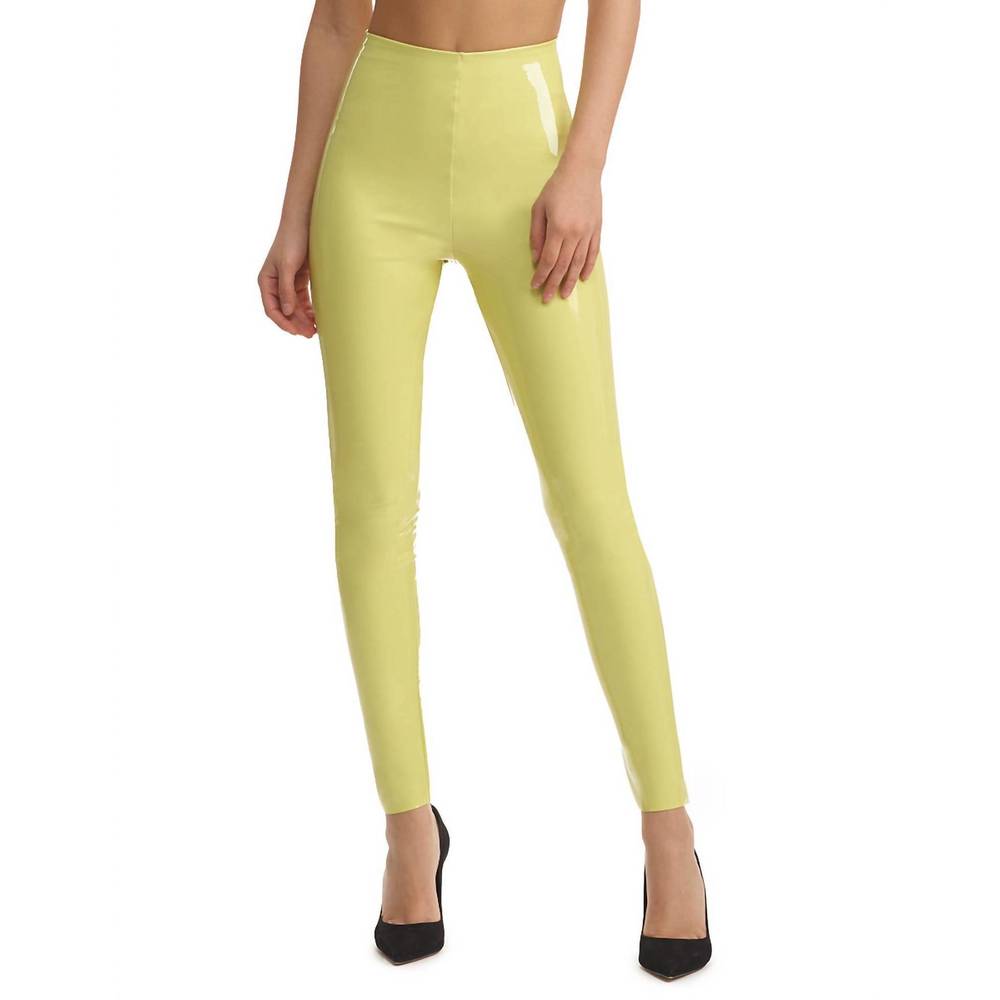 NEW COMMANDO faux patent leather legging in limeade
